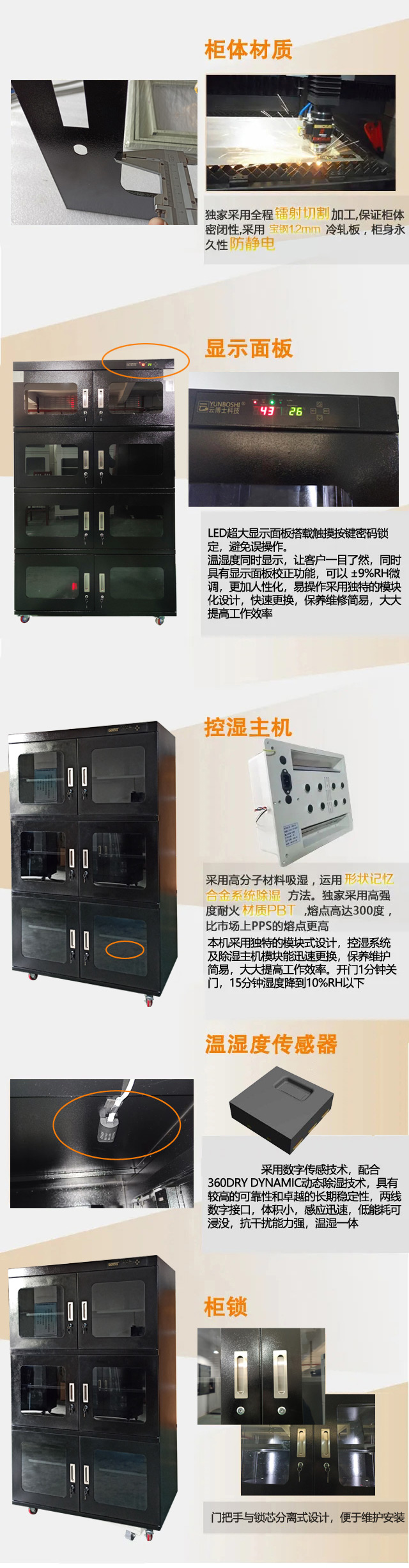 1510 黑色防静电 电子防潮柜